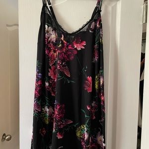 Cacique Chemise in black floral multi